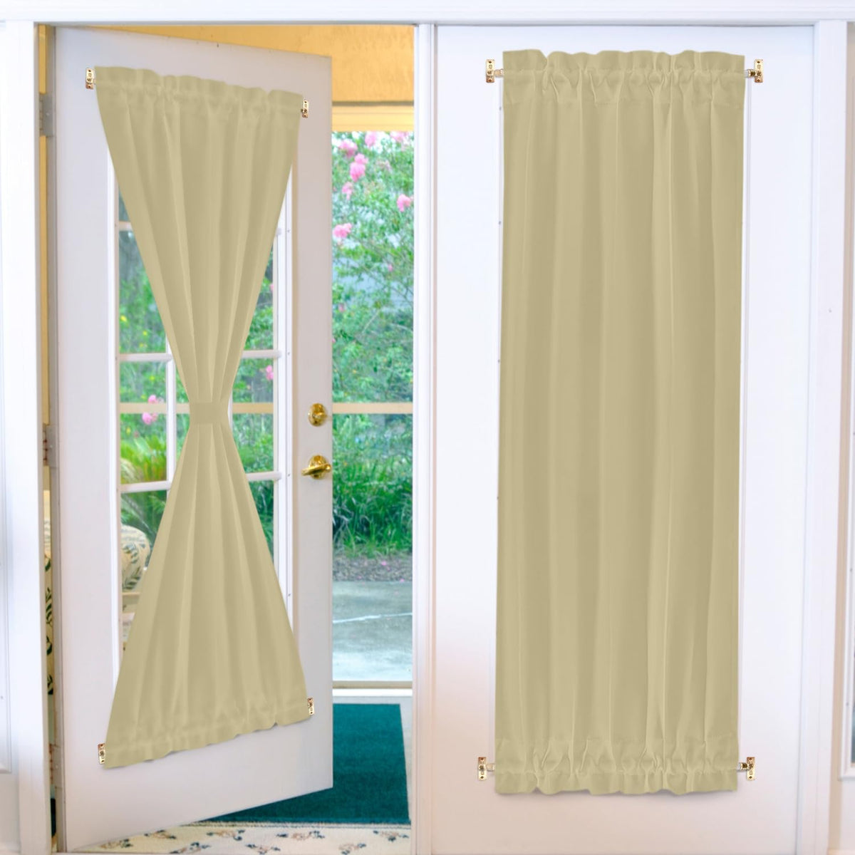 Amazing Drapery Hardware White Swivel Sash Curtain Rods, Set of 4