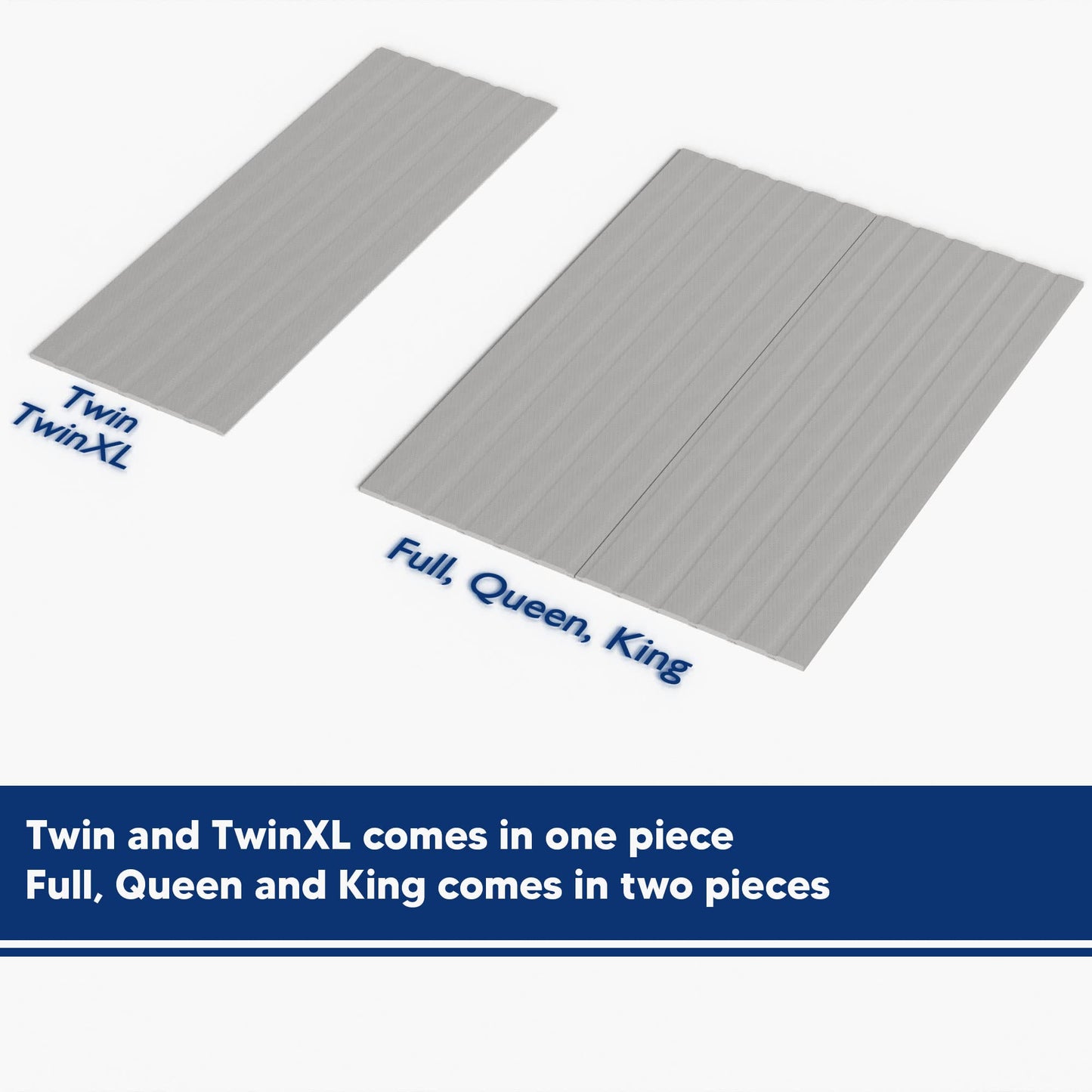 Greaton, 0.75-Inch Vertical Wooden Bunkie Board/Bed Slats, King, Grey
