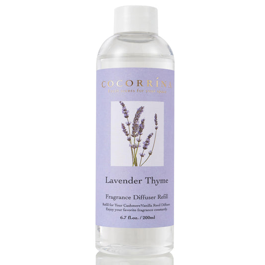 COCORRÍNA Reed Diffuser Refill- Lavender Thyme 6.7 oz. Reed Diffuser Oil Refill Home Fragrance for Bedroom, Bathroom Home Decor