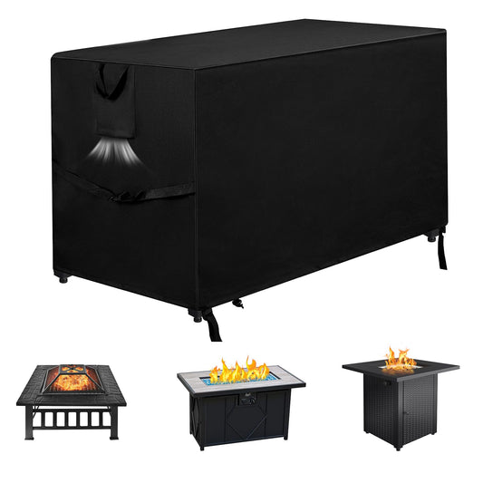 48 Inch Fire Pit Cover Rectangular 600D Heavy Duty Oxford Fire Table Cover