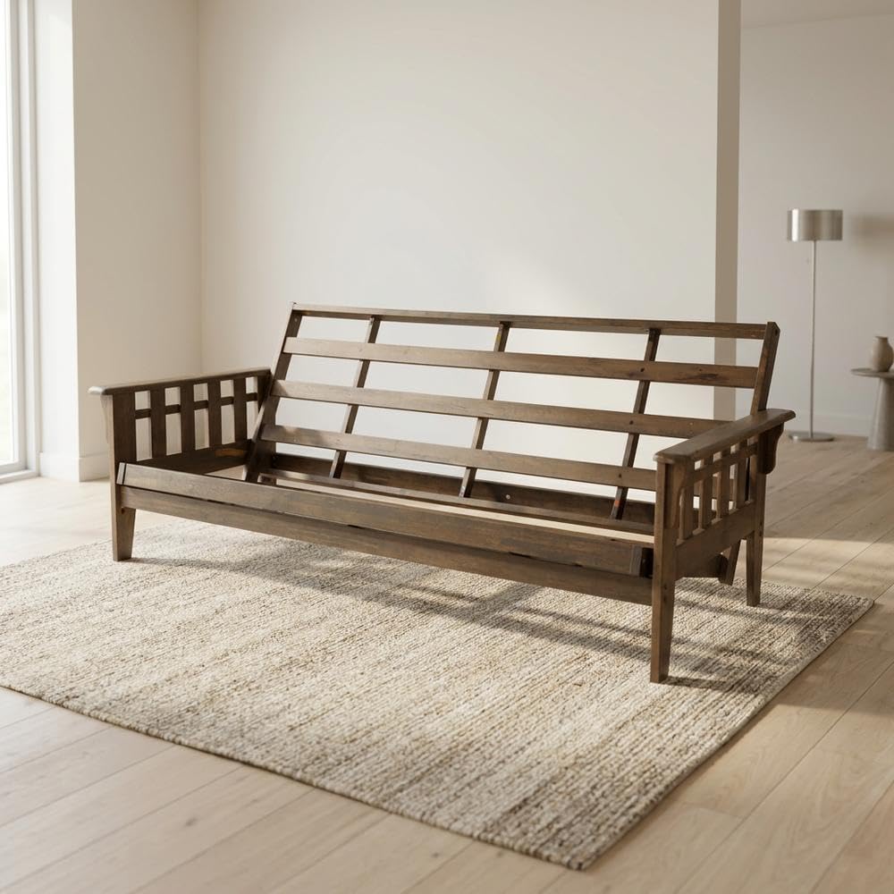 Kodiak Furniture Tucson Full Size Futon Frame, Rustic Walnut