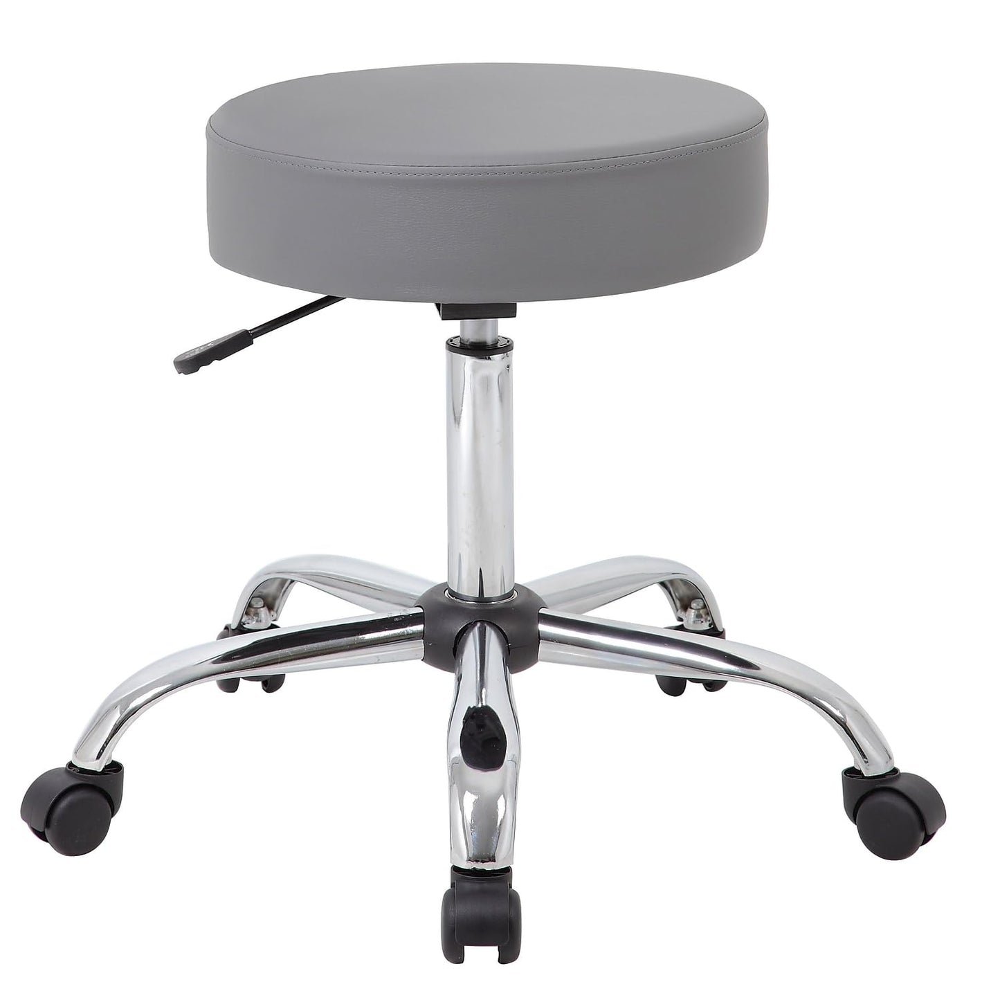 Boss Office Products Adjustable Upholstered Medical Stool in Grey (B240-GY)