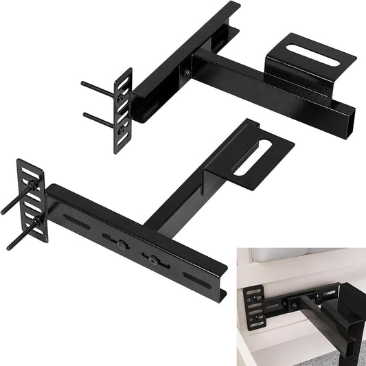 Headboard Brackets for Bed Frame, Adjustable Brackets for Headboard, Universal with Footboard Extension Kit, Fit for Queen King Full Size Headboards, Easy Installation, Set of 2