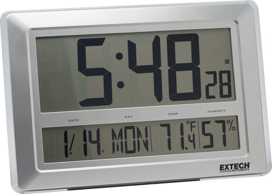 Extech CTH10A Radio-Controlled Wall Clock Hygro-Thermometer