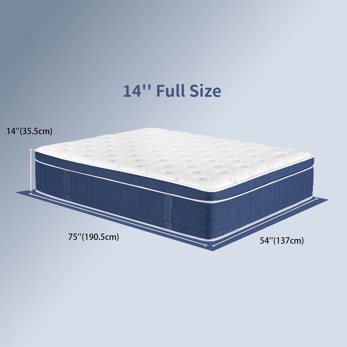lafengyan Premium Hybrid Mattress with Memory Foam and Pocketed Coils for Balanced Support, Pressure Relief, and Motion Isolation