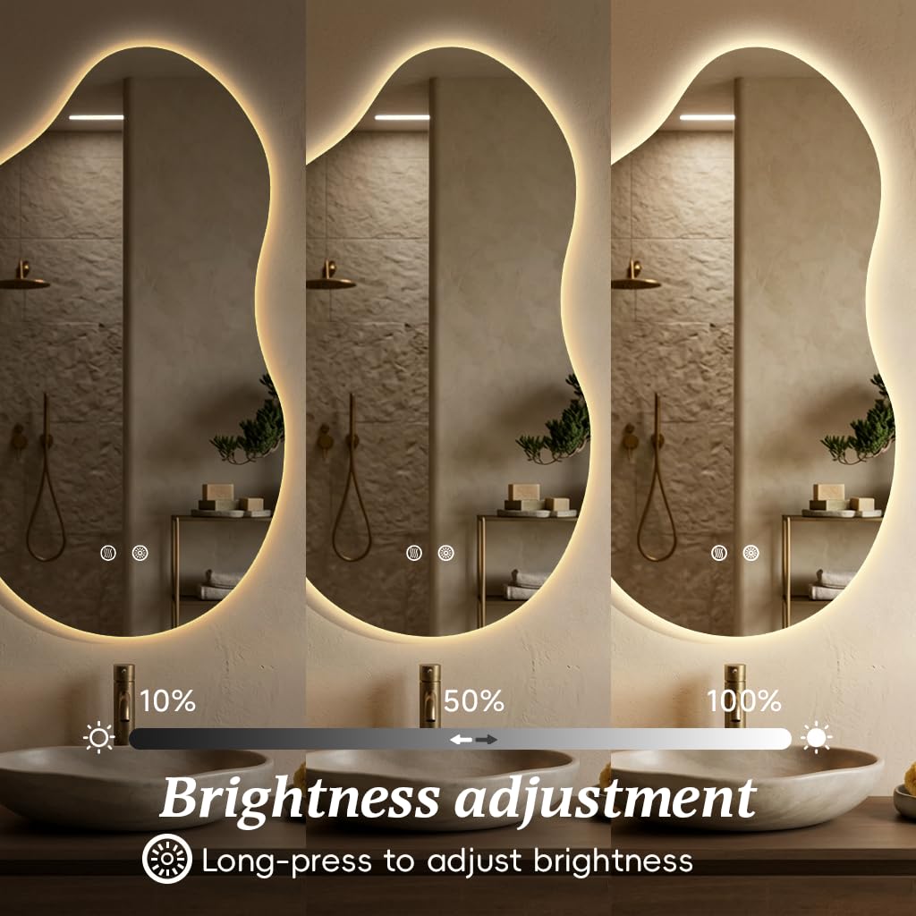 Kanxinr 36"X20" Wall Mirror LED Mirror Bathroom Vanity Mirrors with Lights