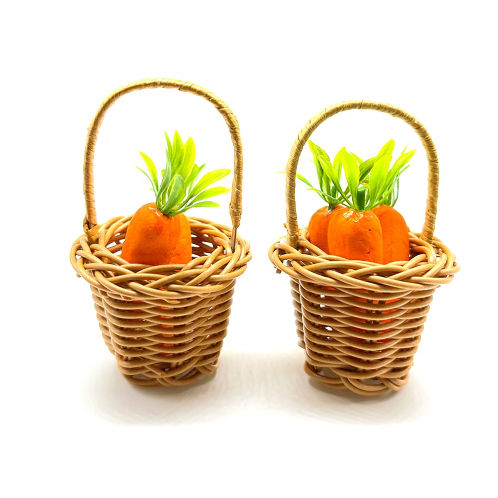 Art&Beauty 24pcs Artificial Carrots Mini Simulation Carrots Realistic Fake Carrot Lifelike Simulation Vegetables for Home Farm Party Table DIY Crafts Decorations
