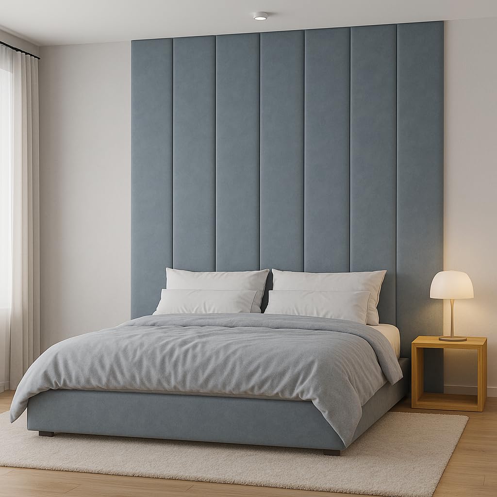 BMD Studio Wall Mounted Fabric Upholstered Headboard Panels, Vertical Wall Panels, Made to Order (Specialty Size)