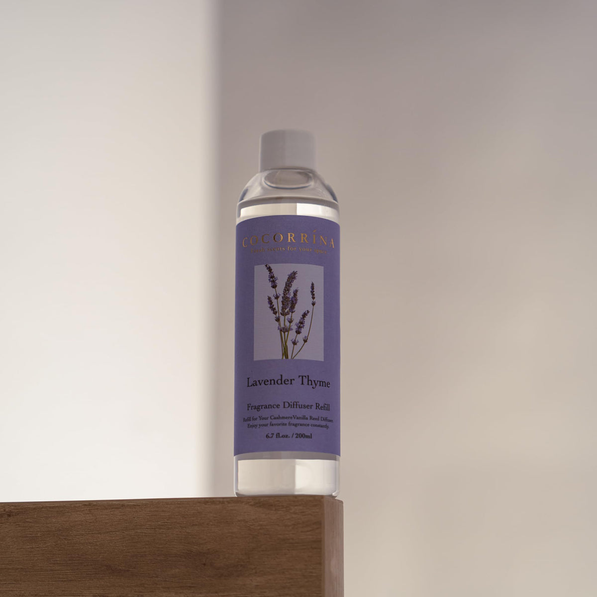 COCORRÍNA Reed Diffuser Refill- Lavender Thyme 6.7 oz. Reed Diffuser Oil Refill Home Fragrance for Bedroom, Bathroom Home Decor