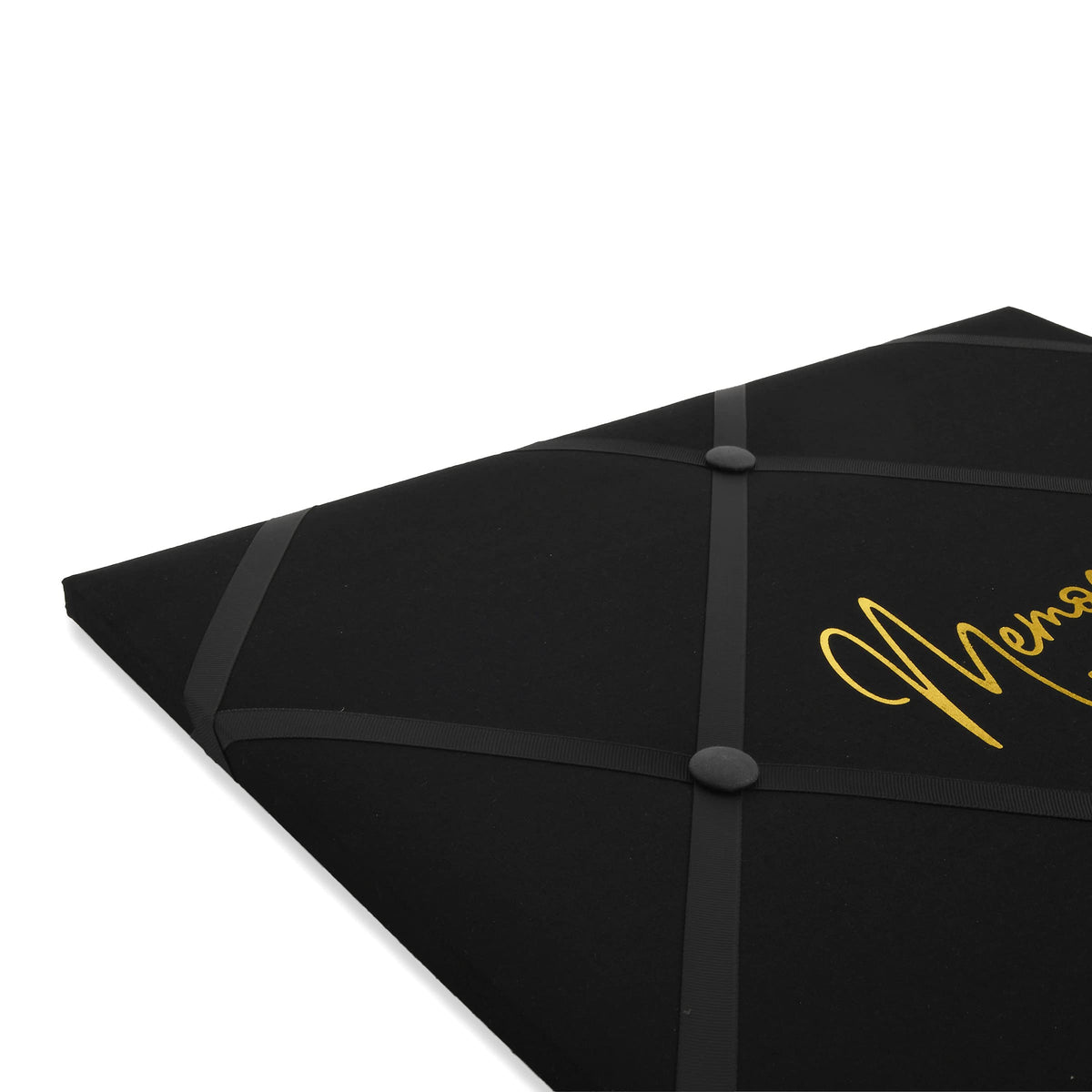 New View Gifts MEMO Wall Hanging 19' X 16' French Memo & Photo Board, Memories Black Linen Fabric, 19" X 16" X .6"
