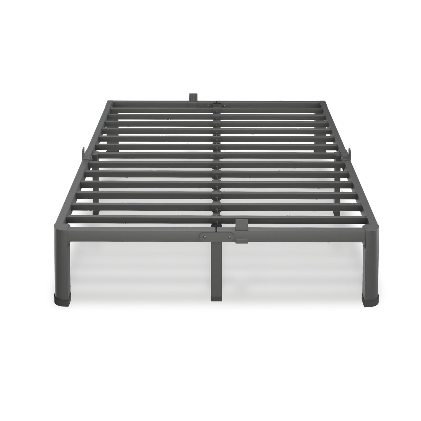 VIPSHOW 7 Inch King Size Bed Frame, 3500Lbs Heavy Duty Metal Platform with Round Corner Legs Mattress Slide Stopper, Steel Slat Support No Box Spring Needed, Noise Free, Non-Slip, Easy Assembly
