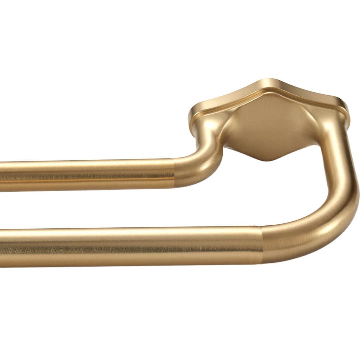 Lwiiom Gold Double Curtain Rods For Windows 28-48 Inch,Heavy Duty Double Curtain Rod with Aluminum Finials and Bracket,Adjustable Double Window Rods For Blackout Or Room Darkening Panels