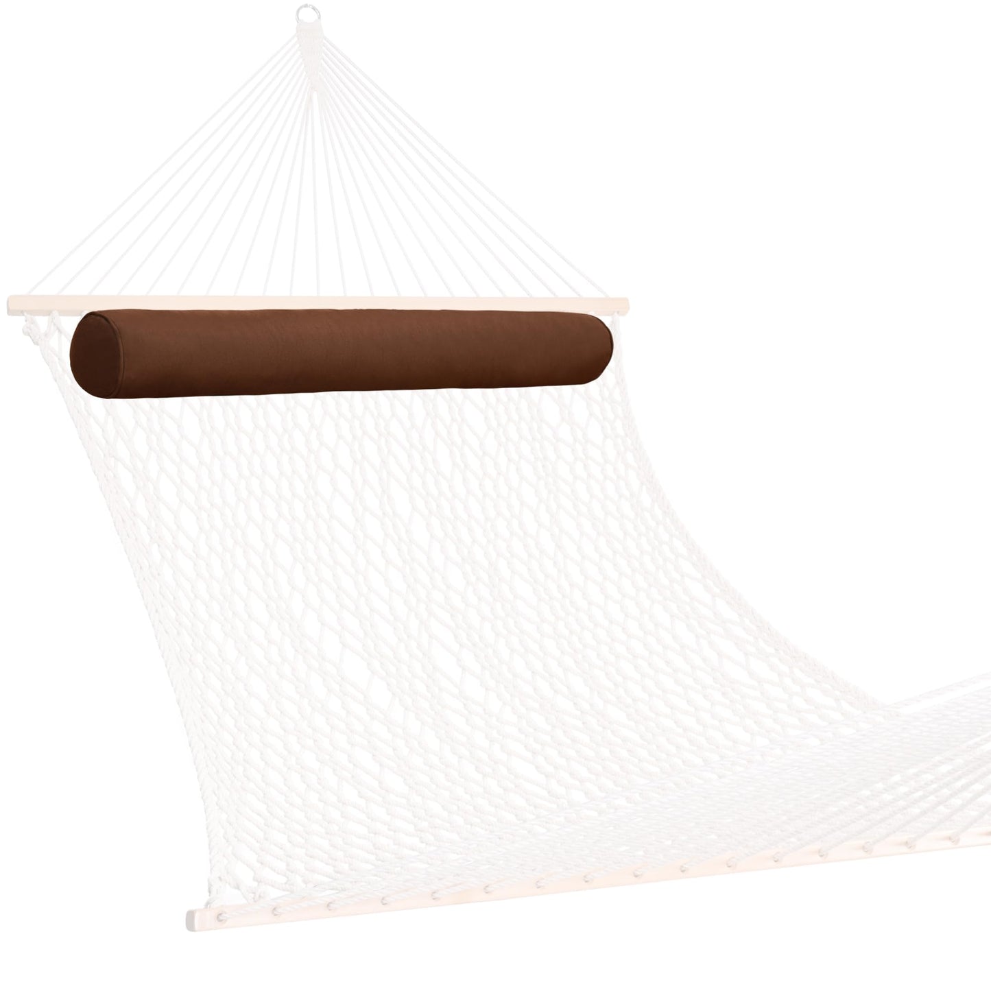 Lazy Daze Hammocks Sunbrella Pillow with Removable Cover-All-Weather Fabric-Water and Fade-Resistant-Outdoor Support Sunbrella Pillow for Hammock and Patio Furniture, 48.4 * 5.9, Brown