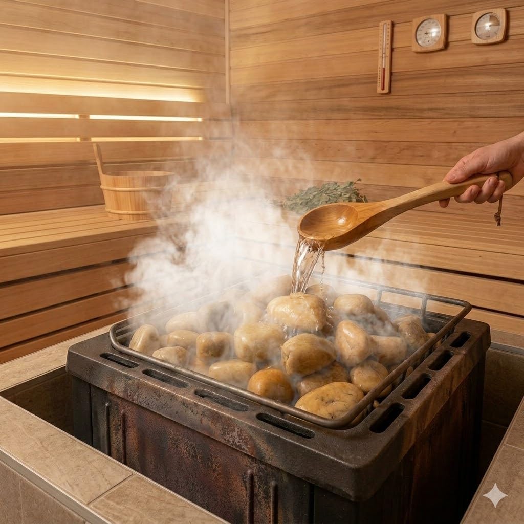 Lestar Sauna Stone, Nature Pebbles Sauna Rocks for Stove and Heaters, 22 lbs Sauna Stones Sauna Accessories