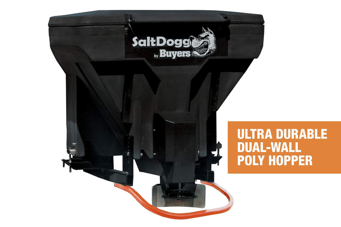 Buyers Products Saltdogg TGS07 Tailgate Salt Spreader, Made In The USA, 11 cu ft/825lb Capacity, Horizontal Auger Feed, Commerial Salt Spreader With Ground or Truck Bed Loading