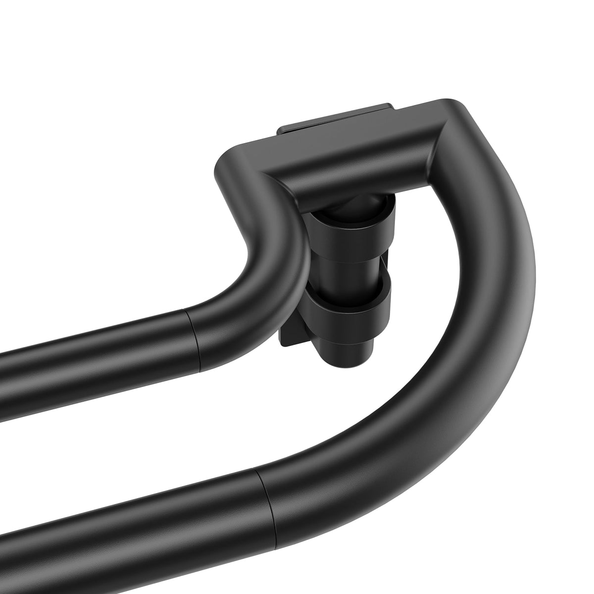 ENJOYBASICS 48-84" Double Curtain Rod for Blackout, Quick Release, Black
