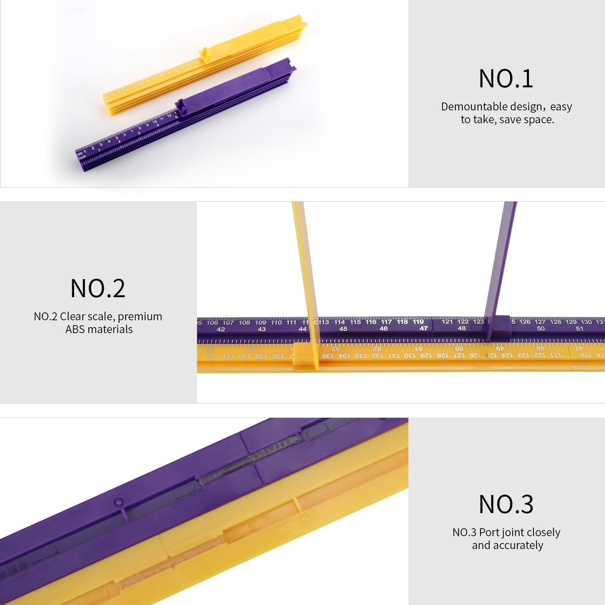 EASYXQ Growth Chart for Wall, Children Height Measurement,3D Removable Growth Height Chart,Splicing Height Ruler for Kids Baby Nursery 79 inch (Purple)
