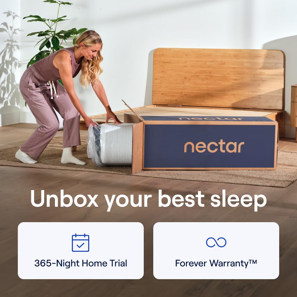 Nectar Luxe 14” Full Mattress - Medium Firm - Contouring Memory Foam - Cooling Upgrade - Back Pain Relief - Responsive Support - Mattress in a Box - 365-Night Trial & Forever Warranty