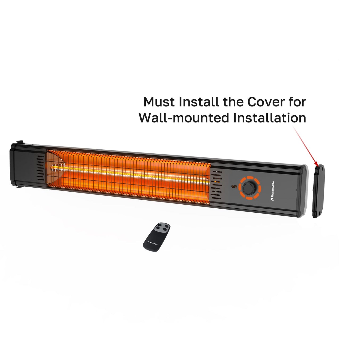 ThermoMate 1500W Electric Patio Heater, Black
