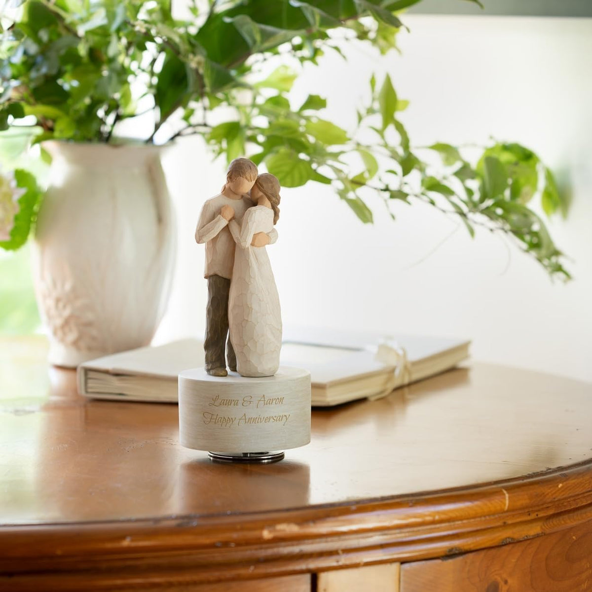 Willow Tree Promise Musical, Rotating Sculpted Hand-Painted Figure
