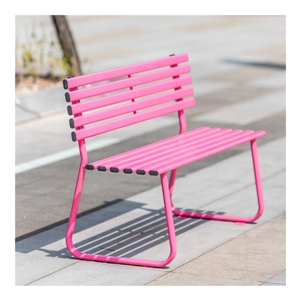 WOAITIANTIAN Outdoor Bench, Outdoor Bench Park Chair Double Patio Leisure Seating Patio Bench(Pink,Medium)