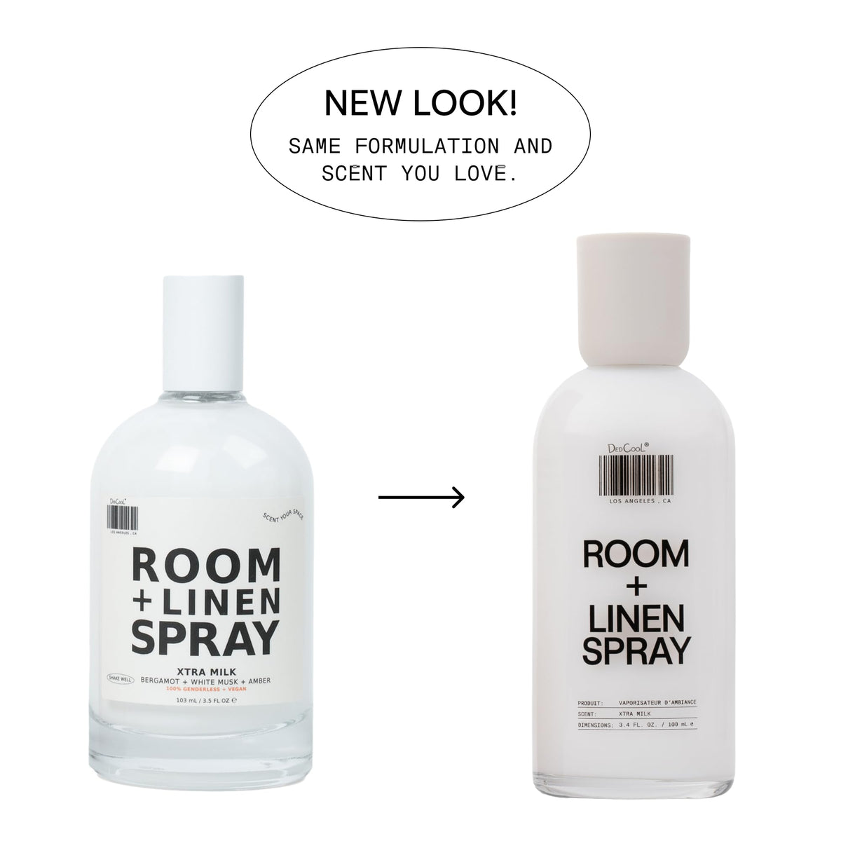 DedCool, Room + Linen Spray in Xtra Milk, Essential Oil Infused, 3.4 fl oz