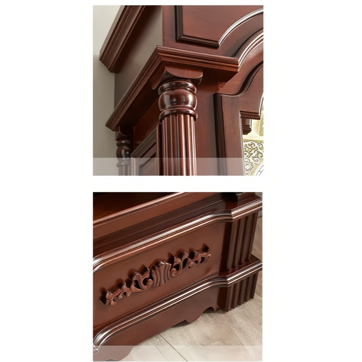 CFGH6FDF Wood Grandfather Clock Floor Mechanical Pendulum Decor