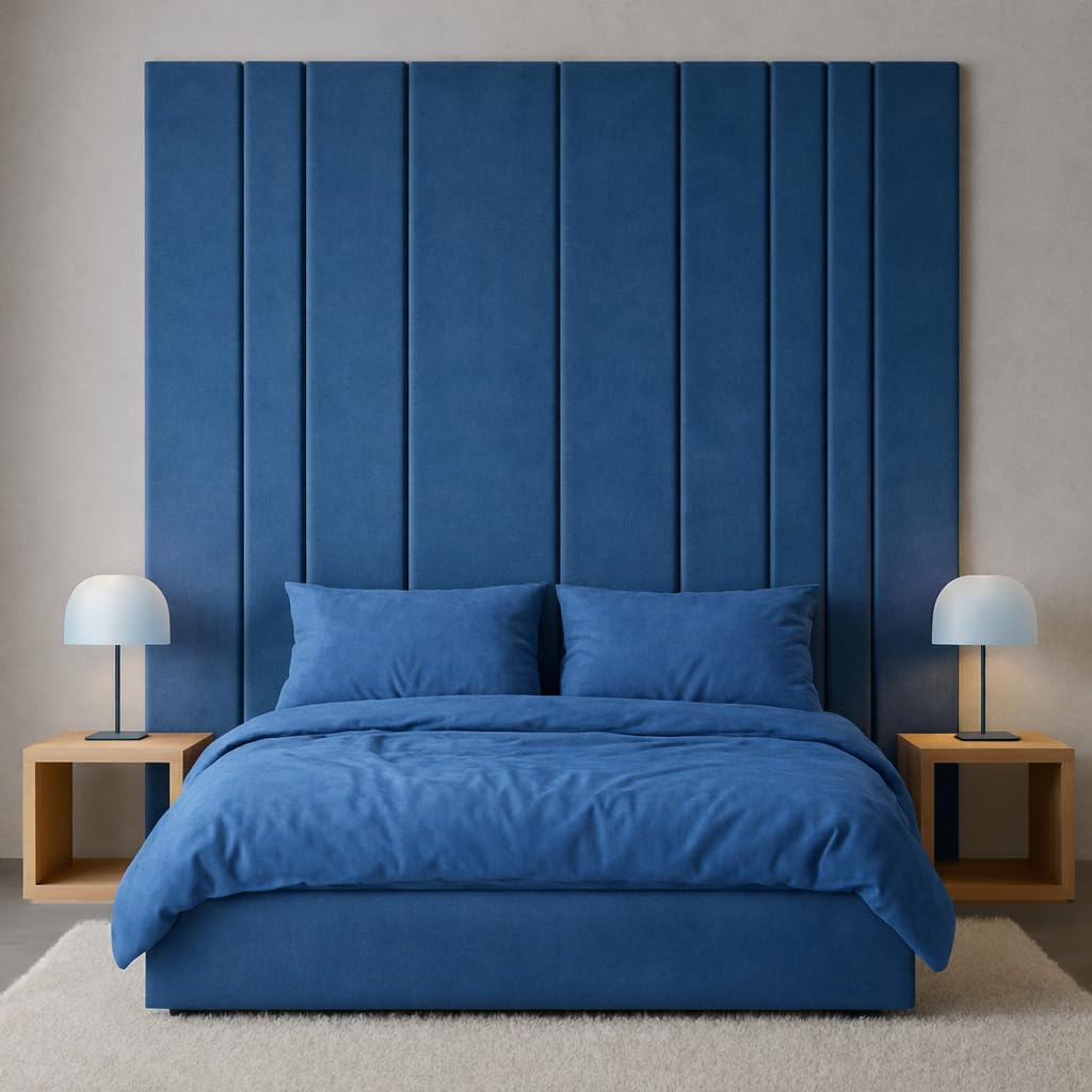 BMD Studio Wall Mounted Fabric Upholstered Headboard Panels, Vertical Wall Panels, Made to Order (Specialty Size)