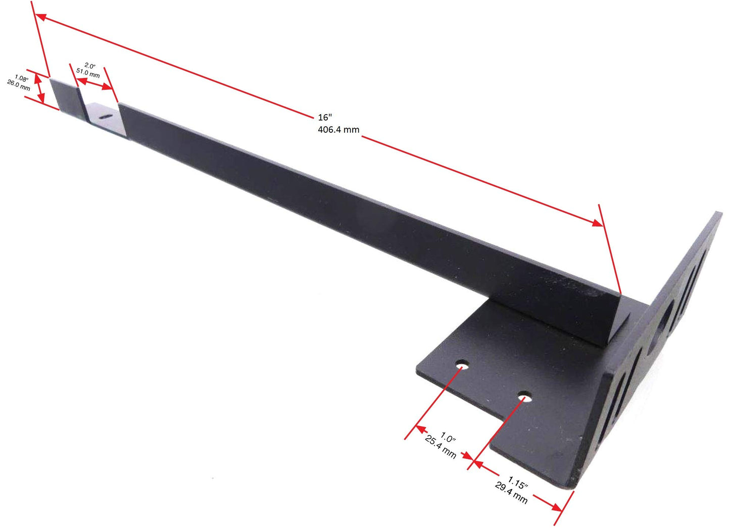 Tech Team #00712 Bed Frame Extension Set – Heavy-Duty Steel Brackets Extend Metal Bed Frame to Connect Headboard or Footboard – 2 Pieces with Hardware Included