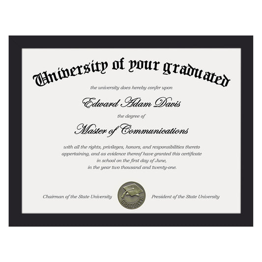 upsimples Certificate Frame with Clear Plexiglass, 8.5 by 11 Picture Diploma Document Degree Frames for Wall and Tabletop, Black, 1 Pack