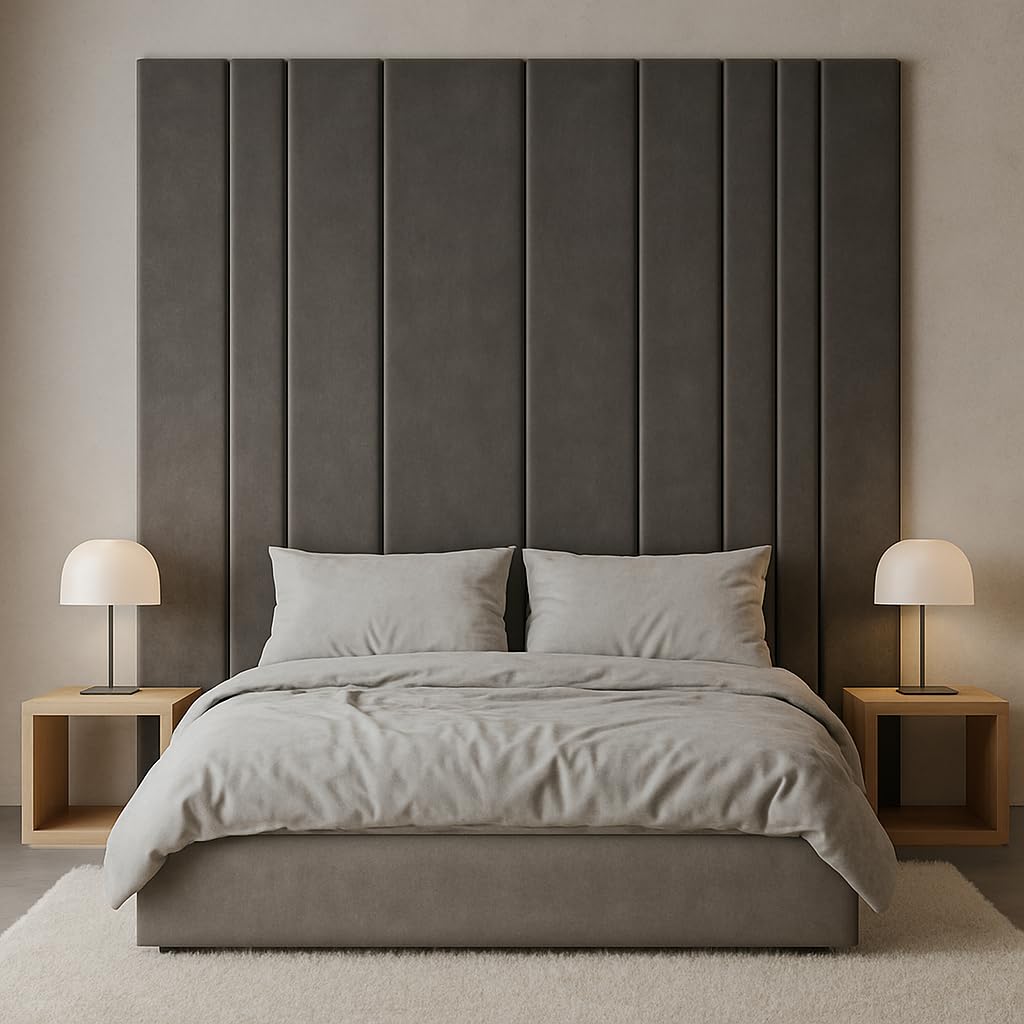 BMD Studio Wall Mounted Fabric Upholstered Headboard Panels, Vertical Wall Panels, Made to Order (Specialty Size)