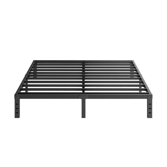 Furnitui 12 Inch High Platform California King Bed Frames, Metal Cal King Bed Frame No Box Spring Needed, Easy Assembly, Noise Free, Sturdy, Black