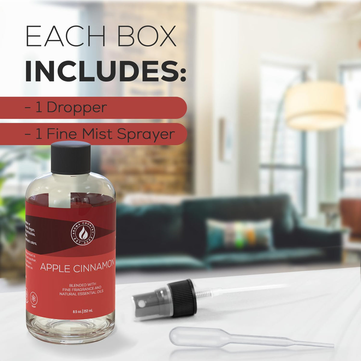 Aroma Country Apple Cinnamon Fall Scent Diffuser Oil Refill (8.5 Fl Oz)