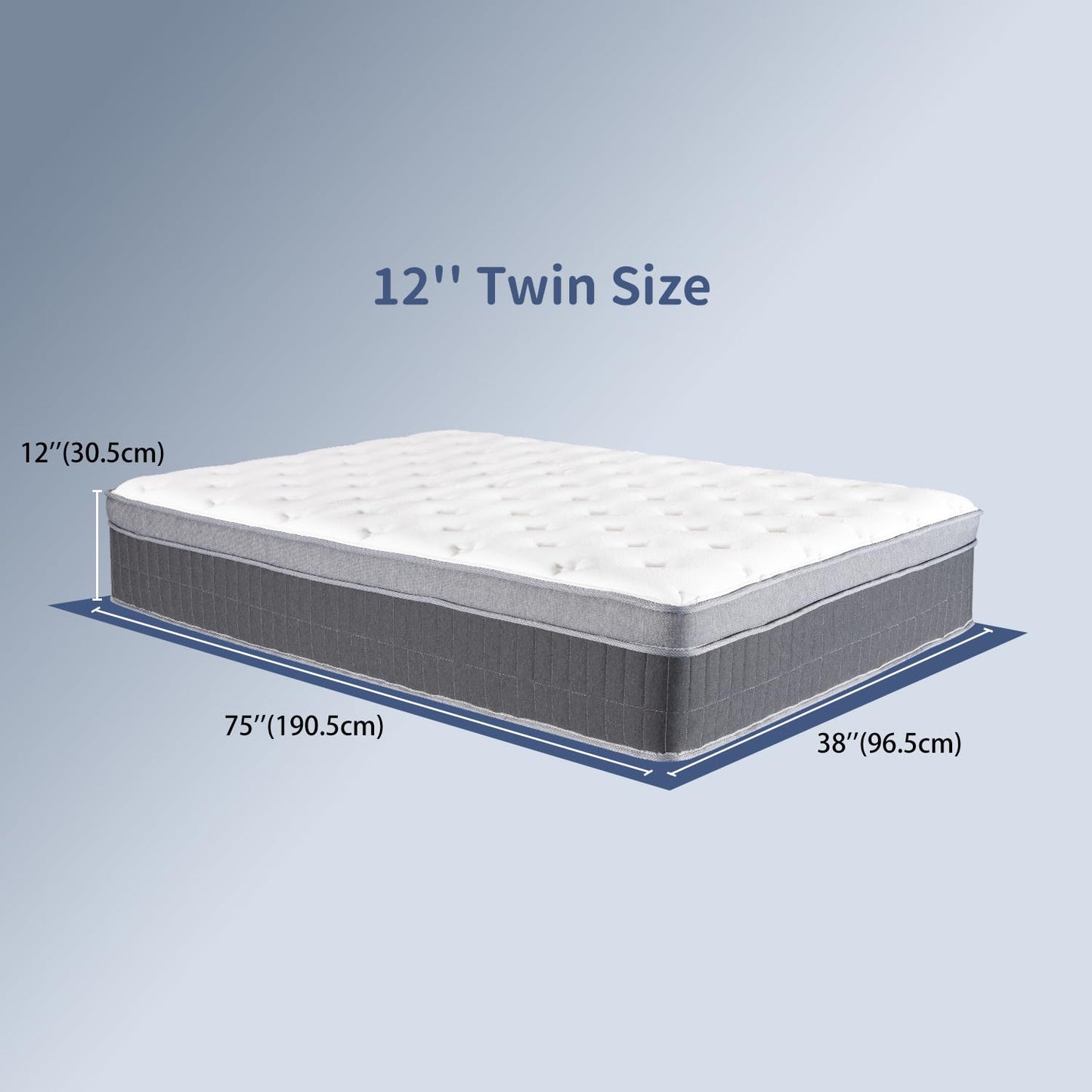 lafengyan Premium Hybrid Mattress with Memory Foam and Pocketed Coils for Balanced Support, Pressure Relief, and Motion Isolation