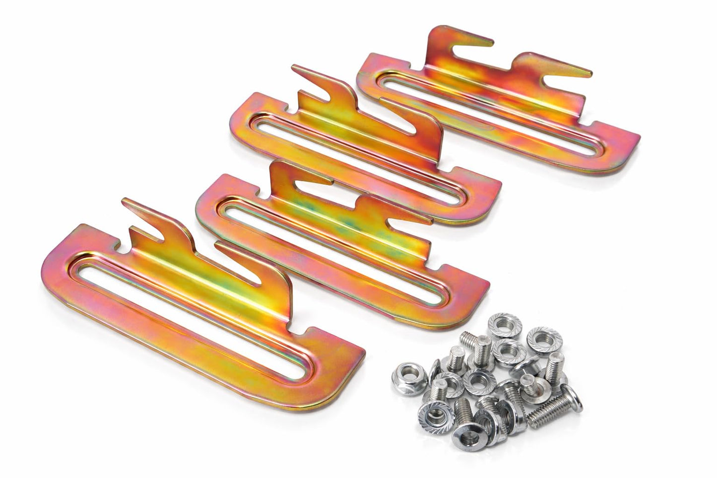 Tech Team #00744 Head and Foot Board Hook Set, Attach a Headboard and Footboard to a Metal Bed Frame, Set of 4, Hardware Included