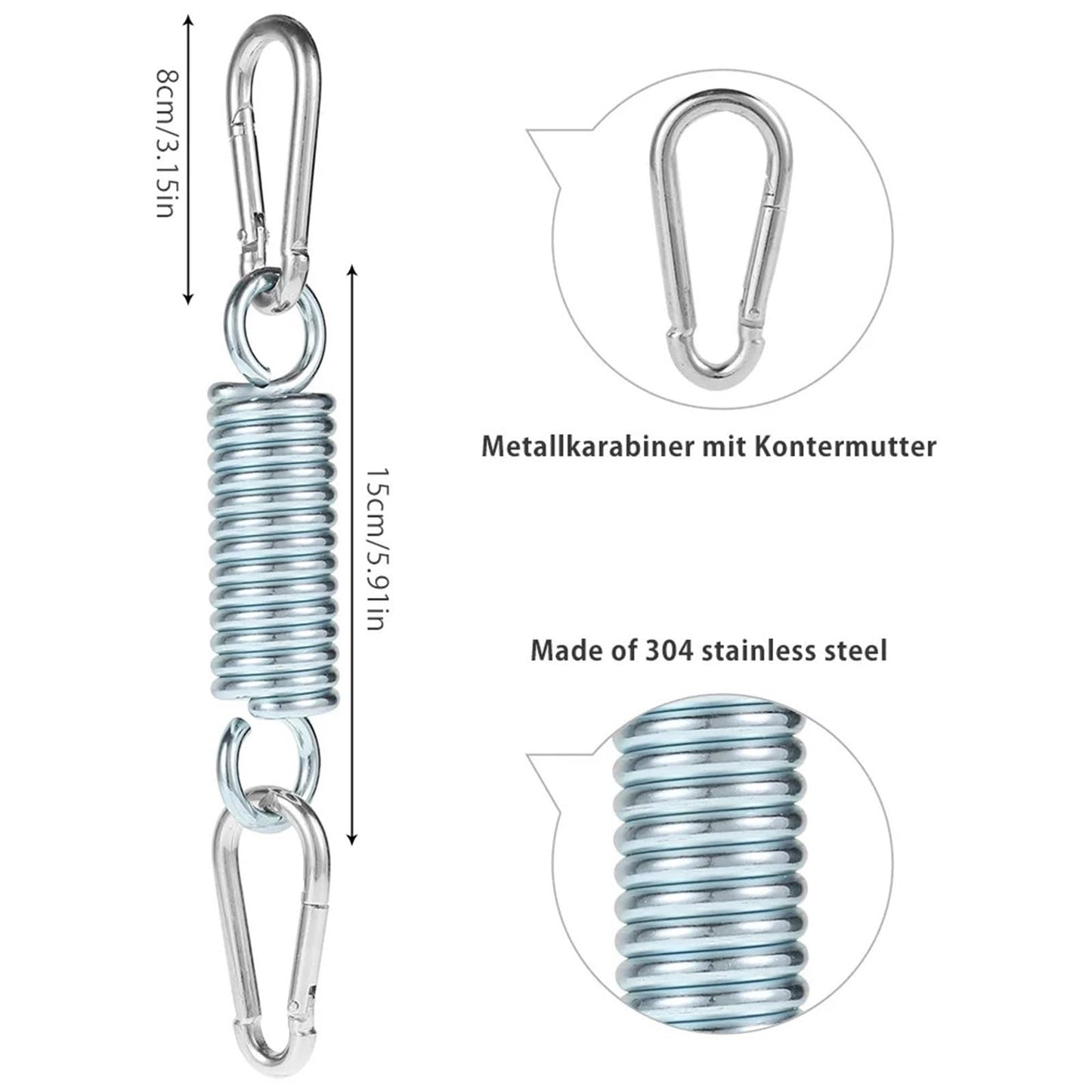 Hammock Chair Spring Hanging Chair Lounger Swing Spring Hammock Hangers Suspension Hook Steel Heavy Duty For Chairs