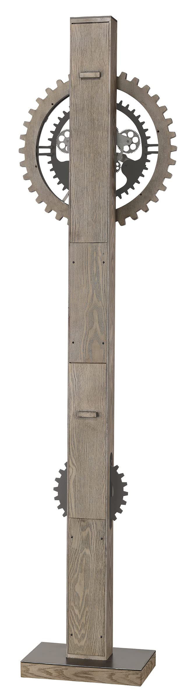 Howard Miller Alice Gray Wood Floor Clock with Moving Gears