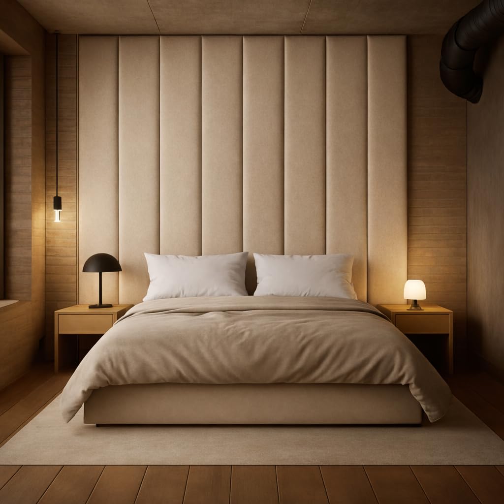 BMD Studio Wall Mounted Fabric Upholstered Headboard Panels, Vertical Wall Panels, Made to Order (Specialty Size)