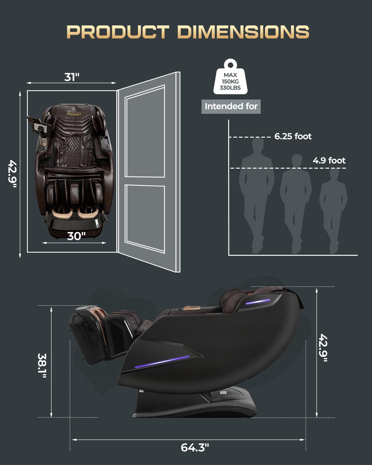 4D Massage Chairs Full Body,Zero Gravity SL-Track Shiatsu Massage Chair Recliner,Core Heating,20 Massage Techniques,Deep Yoga Stretch,Foot Rollers, Ai Voice,Touch Screen,Wireless Charging