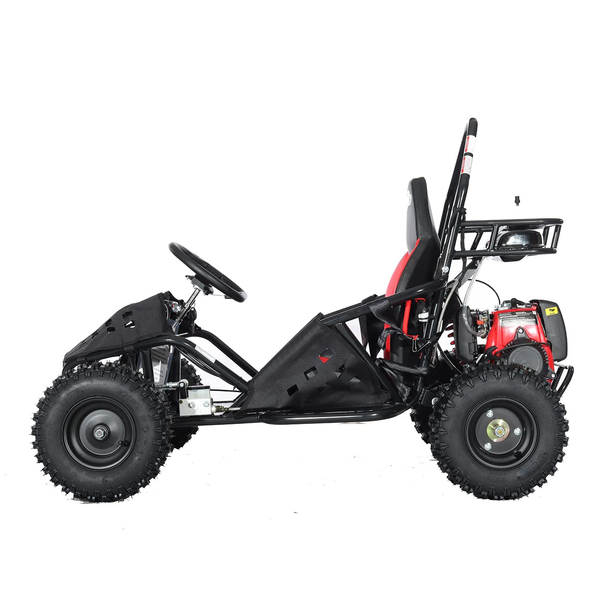 X-PRO Rover 50 Go Kart Gas Powered Pull Start Go Cart Rear Disc Brake with 6" Wheels (Black)