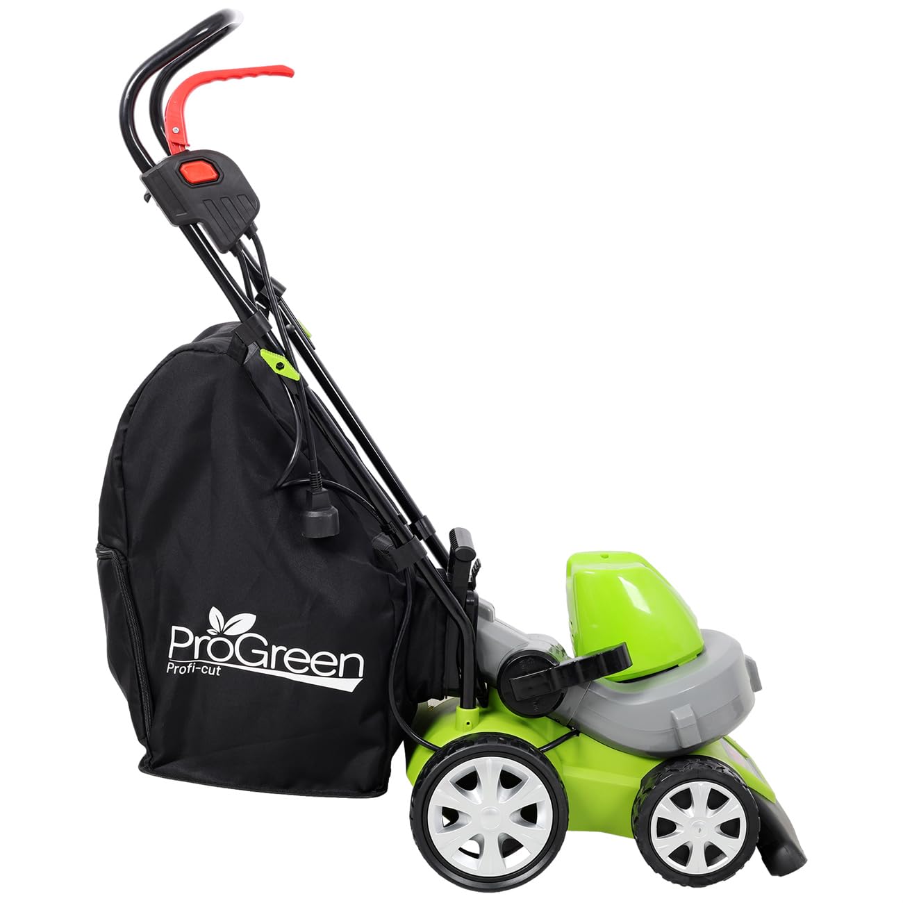 1600W 3-in-1 Leaf Vacuum Blower Mulcher, Multipurpose Garden Debris Cleaner with 12 Gallon Collection Bag, Adjustable Nozzle Wheeled Outdoor Cleaner for Lawn Walkway Yard Maintenance