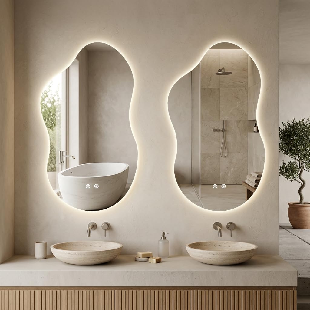 Kanxinr 36"X20" Wall Mirror LED Mirror Bathroom Vanity Mirrors with Lights