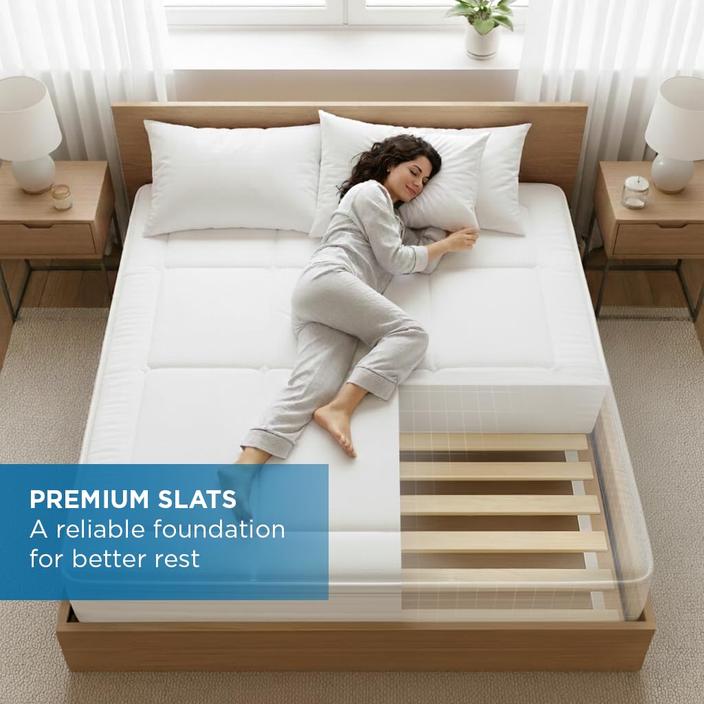 Meliusly SlatSure Queen Bed Slats 60x80 – Heavy Duty Wood Replacement Slats