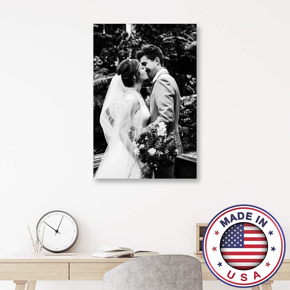 MUDECOR Custom Canvas Prints Personalized Wall Art with Your Wedding Photos/Pictures Digitally Printed - 8x10inches
