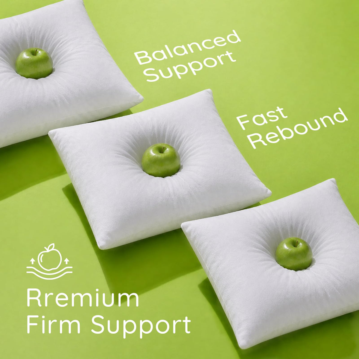 Ashler 12x20 Throw Pillow Inserts, Hypoallergenic Lumbar Pillows