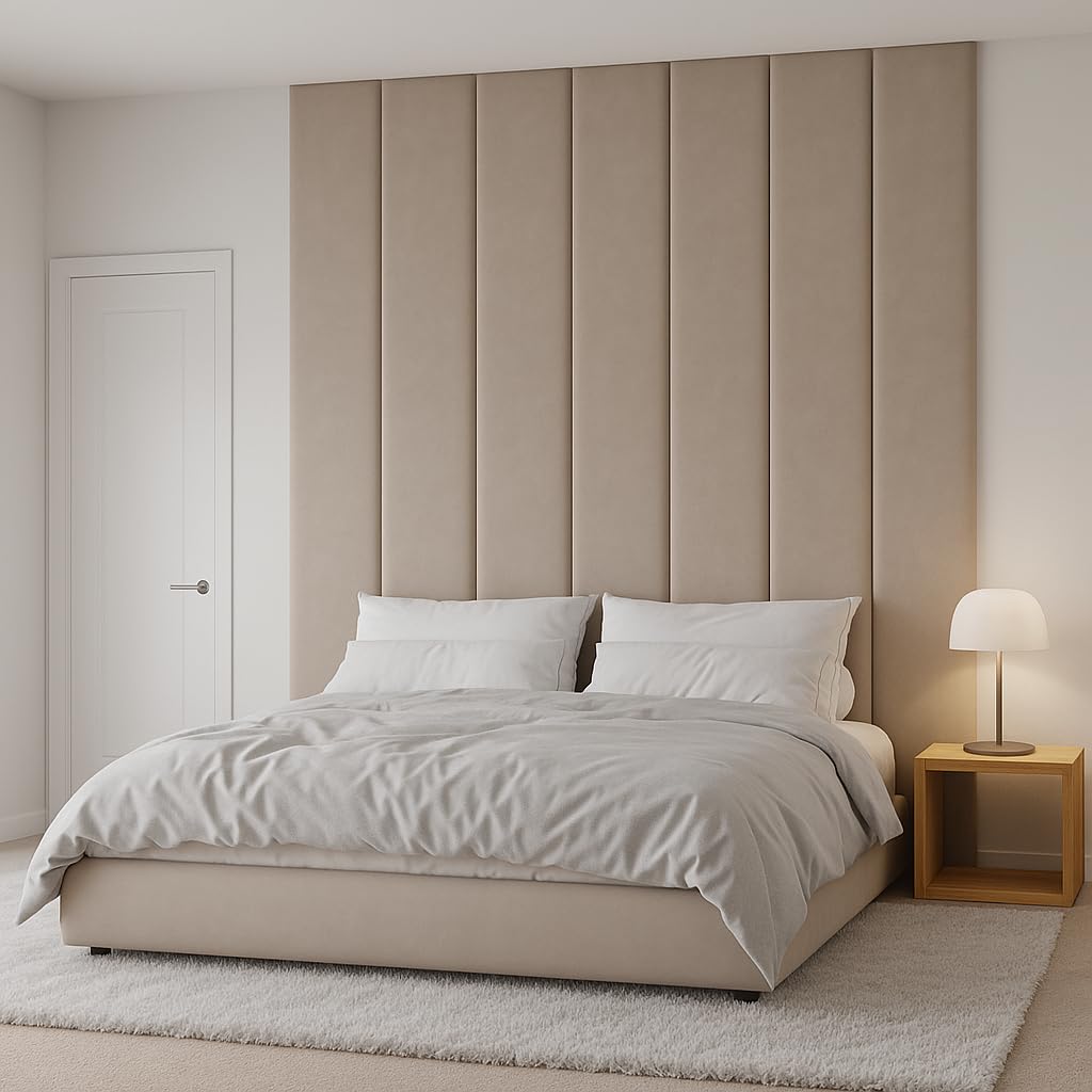 BMD Studio Wall Mounted Fabric Upholstered Headboard Panels, Vertical Wall Panels, Made to Order (Specialty Size)
