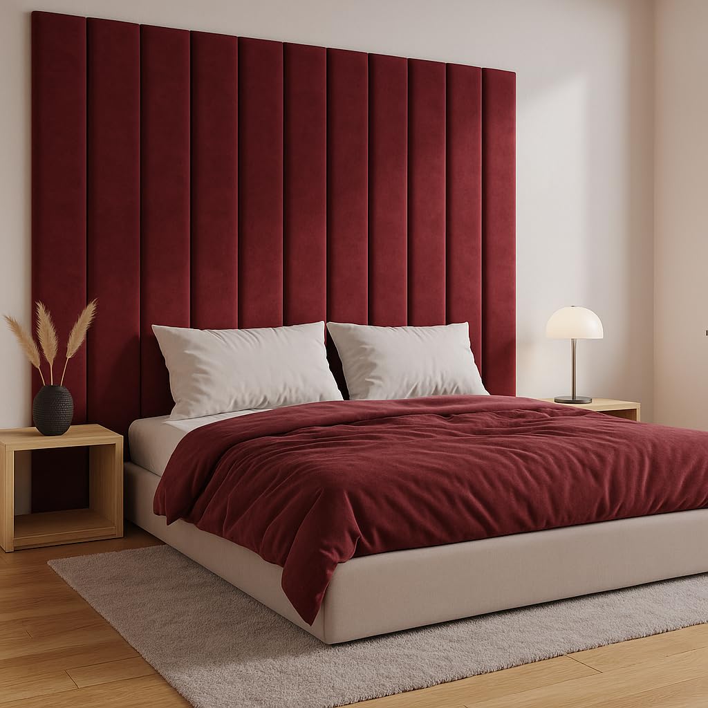 BMD Studio Wall Mounted Fabric Upholstered Headboard Panels, Vertical Wall Panels, Made to Order (Specialty Size)