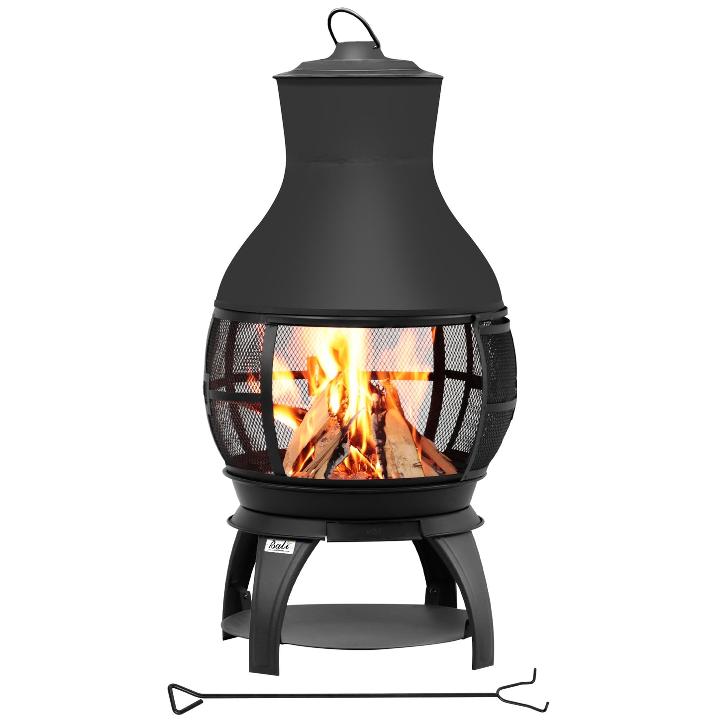 BALI OUTDOORS Fire Pit Wood Burning Chiminea Outside