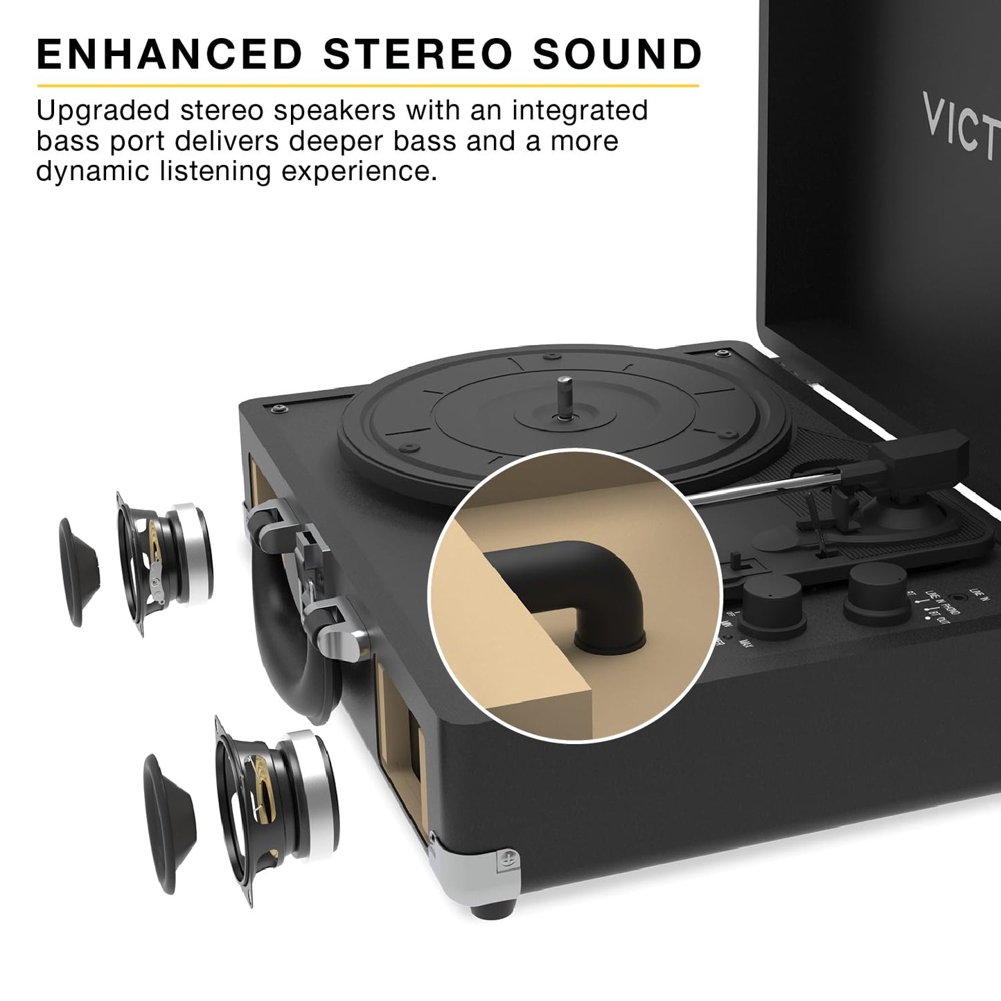 Victrola Journey II - Bluetooth Suitcase Record Player - Pink