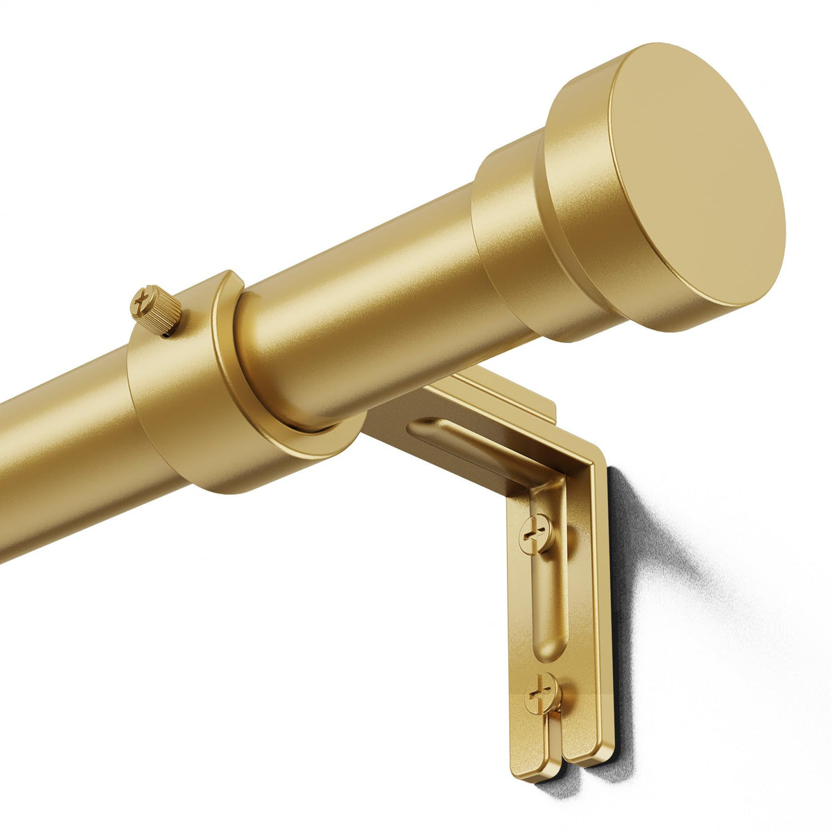 YaFex Curtain Rods 32-114 Inch, Heavy Duty 1 Inch Diameter Gold